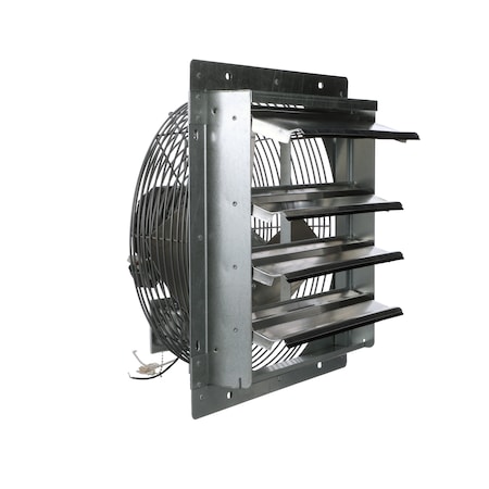 Tpi Exhaust Fan, 14" TEAO Motor, 120V, With Shutter, 1/8HP, 3-Speed, Gray CE 14-DS